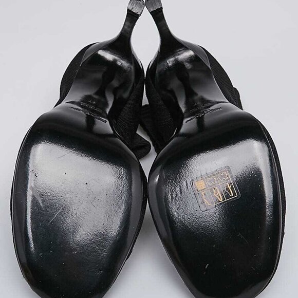 Yves Saint Laurent Black Knit Fabric Sock Boots Size 6.5/37 - Picture 2 of 4